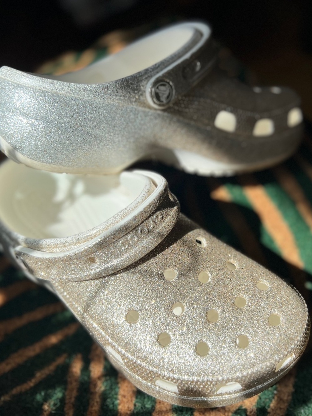 Crocs Women's Classic Platform Clog, Ombre Gold/Silver